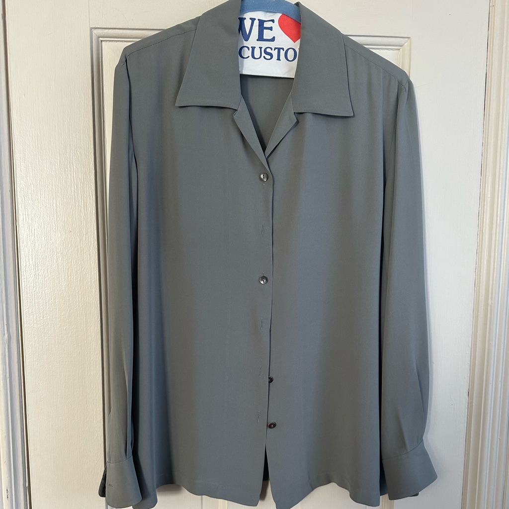 Gray Silk Blouse Sz S Country Road Aussie Brand